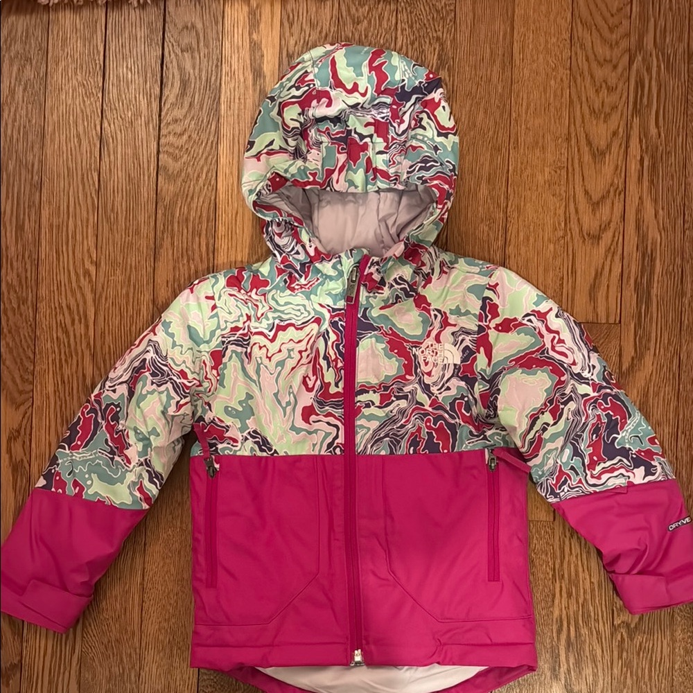 The North Face Bright Pink Floral Winter Jacket